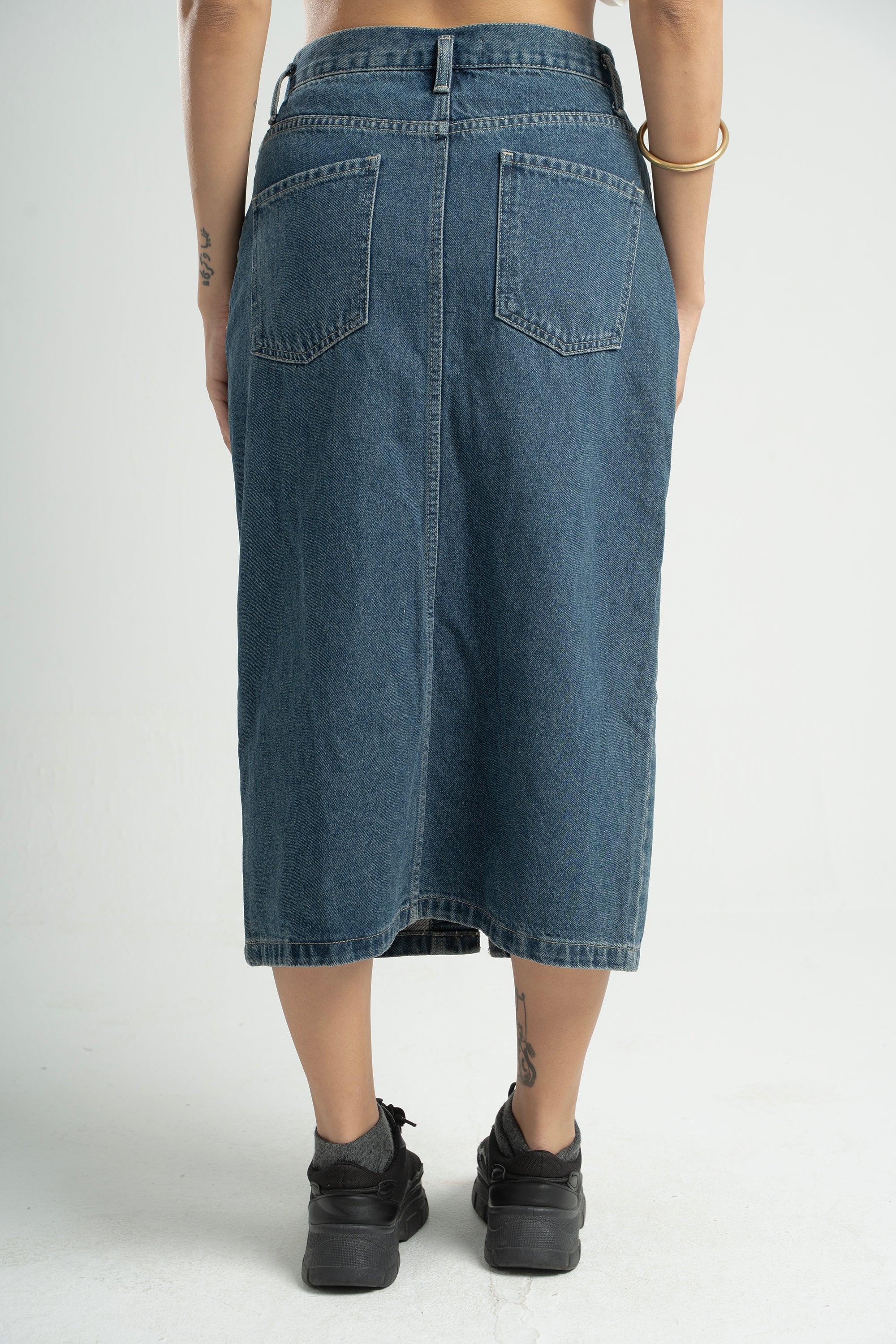 Fitted Denim Skirt